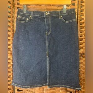 Just jeans Made In USA Skirt Front slit Denim Woman Junior SZ 13 Mostly cotton